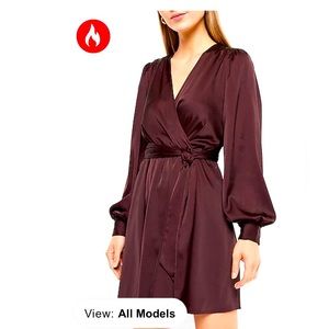 Express burgundy dress, size S